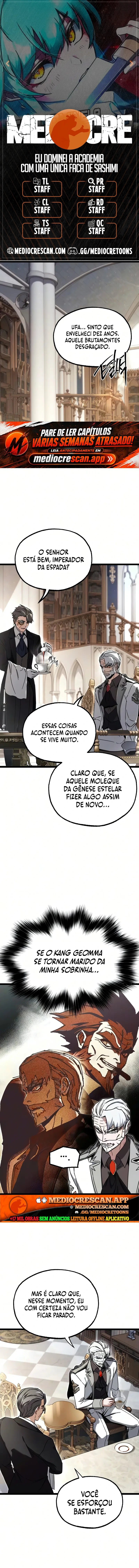 Eu Dominei a Academia Com uma Única Faca de Sashimi capítulo 80 página 1